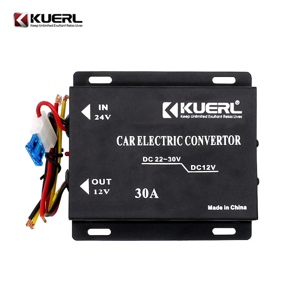 Kuerl高品質30AカーステップダウントランスDC24ボルト12ボルトコンバーター