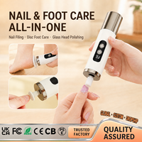 Lime à ongles électrique rechargeable USB XM-I68, sans fil, tout-en-un, pour pédicure et manucure, élimination des peaux mortes et polissage des ongles