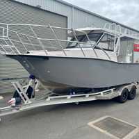 Bateau Sea King 770W, moteur hors-bord robuste pour la pêche en haute mer, bateaux de pêche en aluminium confortables pour la famille, à vendre