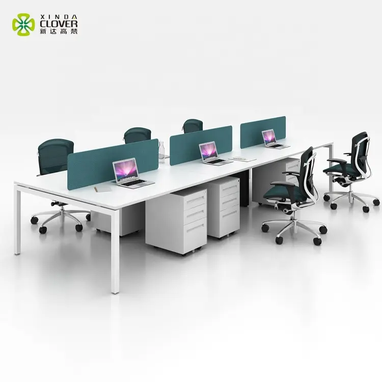 Office Furniture Guangdong Factory Work Table White Modern Office Desk Workstation