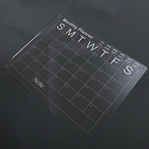 Calendrier magnétique en acrylique pour réfrigérateur, transparent, lavable, durable, personnalisé, grande taille, Art Déco - Product Image 4