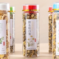 Bouteille PET Cylindrique Transparente 150cc de Fabrication Chinoise avec Divers Bouchons pour Emballage de Thé Herbal, Produits Secs et Aliments Complémentaires