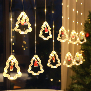 2024 LED Christmas <b>Tree</b> Lights Ornament Navidad Hanging Light <b>Curtain</b> String Christmas Decorations Supplies - Product Image 1