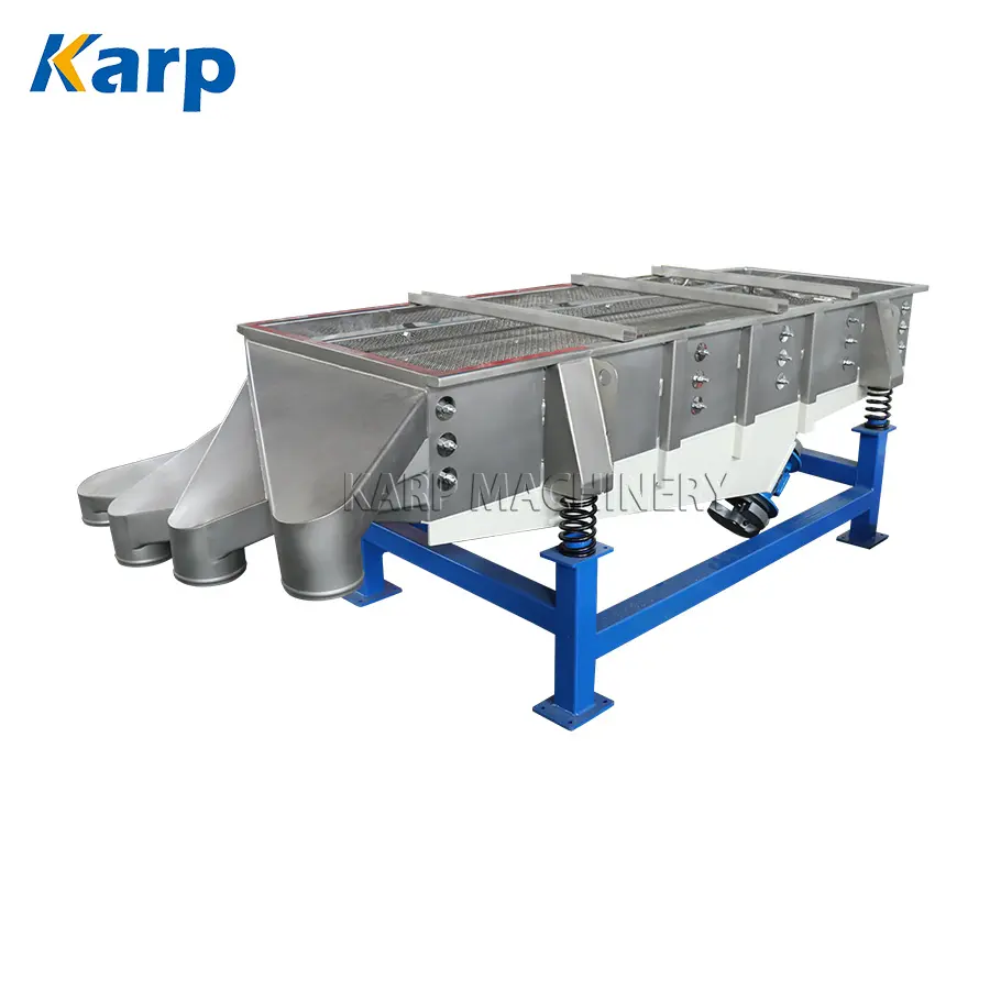 Soil Industry Mild Steel Sieve Machine Sand Stone Particles Rectangle Vibro Sorting Machine