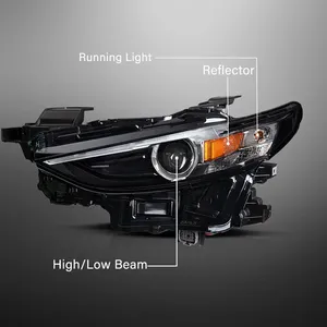 Kits de carrosserie W/LOW USA ADAPTIVE avec réflecteur de feux de circulation pour Mazda 3 2019 2020 2021 - Product Image 5