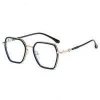 Gafas de Miopía con Marco Cuadrado Sin Montura, Forma de Diamante, Anti Luz Azul, TR90, Degradado, Semi-Metálicas, Venta al Por Mayor del Fabricante 9327