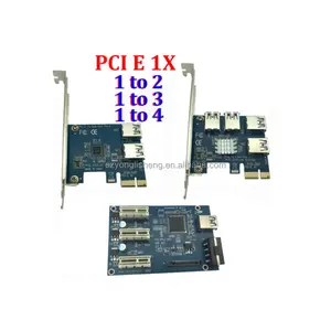 पीसीआई ई 1 करने के लिए 3 / 4 / 2 PCI एक्सप्रेस 1X स्लॉट रिसर कार्ड मिनी ITX बाहरी 3 करने के लिए PCI-ई स्लॉट एडाप्टर PCIe पोर्ट गुणक कार्ड