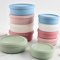 Boîte à lunch bento pliable hermétique en silicone de qualité alimentaire, personnalisable ODM/OEM, avec capacité de 1 à 3 L, réutilisable et compatible micro-ondes