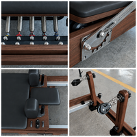 Machine de Pilates pliable en bois de chêne avec plateforme de saut et boîte d'assise pour studio commercial et salle de sport à domicile