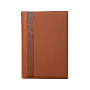 2023 A5 PU Leather Hardcover Agenda Planner Monthly Weekly Daily Journal Dairy