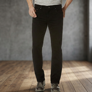 Jeans de Mezclilla para Hombre, Corte Recto, Ajustados, de Algodón Tejido, Cintura Media, Lavado Regular, Estilo Vintage, para Invierno - Product Image 4