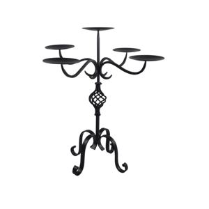 Décor porte-bougie à cinq branches finition en cuivre Antique Design idéal pour la décoration de la maison et la décoration Festive de fête de mariage - Product Image 3