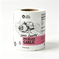 Étiquettes adhésives en vinyle imperméables imprimées sur mesure pour bocaux et bouteilles en verre |   Autocollants d'emballage pour condiments comestibles |   Personnalisable