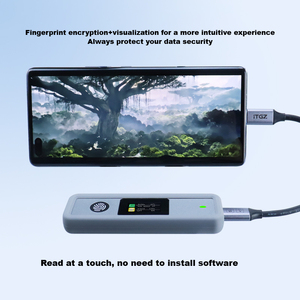 ITGZ Fingerprint Encryption M.2 <b>SSD</b> Box 9210B NVME/SATA Dual Protocol Mobile <b>External</b> for Both Phones and Fingerprint Encryption - Product Image 3