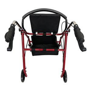 Déambulateur <span class=keywords><strong>pliable</strong></span> à 4 roues réglable en hauteur avec siège et panier, freins à main, aide à la mobilité pour personnes âgées - Product Image 5