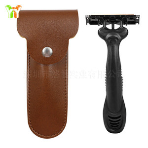 Étui à rasoir de style vintage, étui de protection pour rasoir manuel en cuir PU, étui de rangement. - Product Image 4