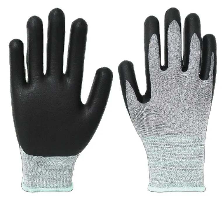 Offre Spéciale manteau lisse tricoté de calibre 15 pour le travail à usage général EN388 gants de protection de sécurité certifiés