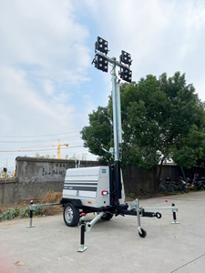 4x350 wát <span class=keywords><strong>LED</strong></span> ánh sáng tháp Máy phát điện diesel 9m cao mast di động Trailer khai thác mỏ xây dựng chiếu sáng - Product Image 3
