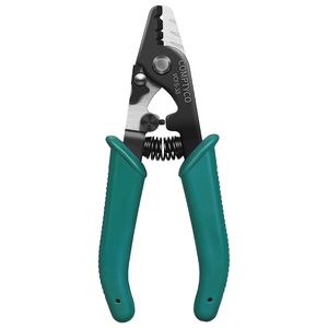 COMPTYCO Dénudeur de câbles à trois ports VCFS-33 vert foncé de haute précision, outil de dénudage FTTH, dénudeur de <span class=keywords><strong>fibre</strong></span> optique nu, dénudeur de <span class=keywords><strong>fibre</strong></span> optique en cuir - Product Image 1