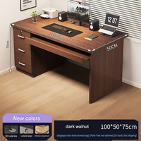 Bureau portable multifonctionnel en bois massif écologique avec tiroir de rangement verrouillable pour étudiant, idéal pour la maison et la chambre