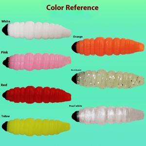 Luya 3cm appât bionique racine pêche glace appât PVC doux insecte appât avec crochet pour <span class=keywords><strong>carpe</strong></span> espèce cible - Product Image 4