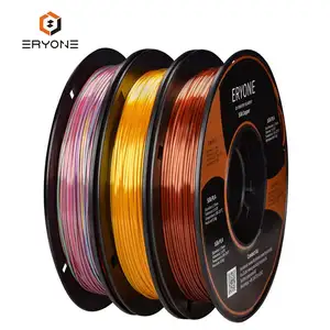 Eryone Bundel Filamen PLA Pelangi Mini Tembaga Emas Sutra 1.75Mm 3 Spool/Pak Akurasi Dimensi 1.5Kg/Pak