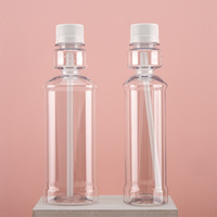 Logo personnalisé Unique 250ml PET vide clair vide en plastique rince-bouche bouteilles de voyage animal de compagnie gargarisme bouteille de nettoyage buccal à vendre