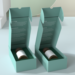 Caja de embalaje de vitamina Impresión digital personalizada doble cara impresión suplementos de vitamina botella caja de envío con alta calidad - Product Image 1