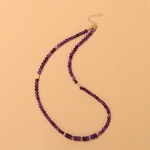 Extremadamente Popular mejor amigo regalo ajustable con cuentas Cadena de clavícula moda multicolor 4mm collar de piedra regalos para mujeres - Product Image 5