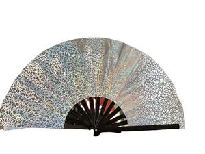 Nuevo Abanico de Fantasía Iridiscente, Abanico de Mano para Festivales, Abanico de Bambú Reflectante Láser - Product Image 3
