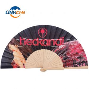 Abanico plegable de madera flamenco español de 23cm al por mayor - Product Image 2