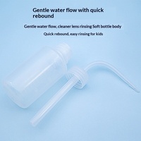 Bouteille en plastique transparente de 150 ml/250 ml/500 ml moulée par soufflage pour le nettoyage des lentilles RGP et le rinçage des plantes succulentes, avec bec courbé