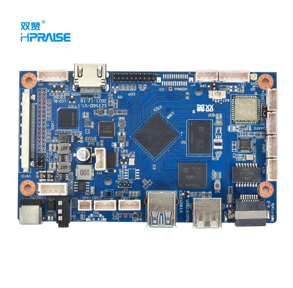 Placa base de control de tableta Industrial, quiosco UHD, Rockchip RK3566 v-by-one arm, placa base android 11