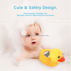 Vente chaude à usage multiple bébé adultes thermomètre de bain électronique jouets de <span class=keywords><strong>canard</strong></span> jaune natation <span class=keywords><strong>piscine</strong></span> flottante thermomètres de bain - Product Image 5