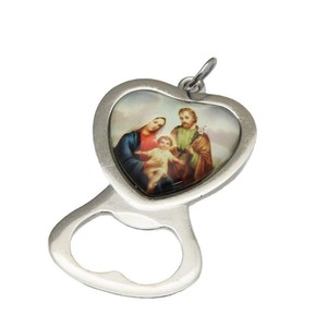 KOMI oro <span class=keywords><strong>argento</strong></span> a tema religioso a forma di amore apribottiglie di birra <span class=keywords><strong>ciondoli</strong></span> per artigianato fai da te portachiavi portachiavi accessori - Product Image 2