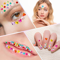Autocollants de pierres précieuses auto-adhésifs pour la décoration du visage et le nail art DIY - Décalcomanies de strass étincelants avec support de conception personnalisée OEM