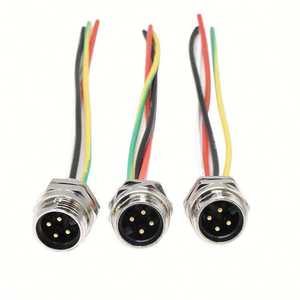 Conector de Panel de Montaje de Cable de Silicona con Receptáculo de Fijación Trasera de 4 Pines y Enchufe Macho de 7/8'' Resistente al Agua IP68 - Product Image 2