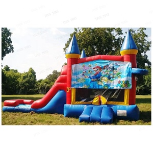 Castillo Inflable con Tobogán <span class=keywords><strong>de</strong></span> PVC <span class=keywords><strong>de</strong></span> Grado Comercial, Diseño <span class=keywords><strong>Mario</strong></span> <span class=keywords><strong>Bros</strong></span>, para Parques <span class=keywords><strong>de</strong></span> Diversiones - Product Image 3