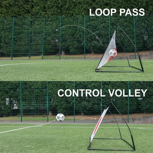Portería de Fútbol Plegable Portátil <span class=keywords><strong>Directa</strong></span> de Fábrica con Red de Rebote, Equipo Auxiliar de Entrenamiento para Porteros - Product Image 6
