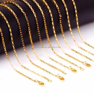 Juego de 10 Collares de Acero Inoxidable Chapados en Oro de 14K, Cadenas de Joyería en Negro/Plateado/Oro Rosa para Mujer/Hombre - Product Image 2