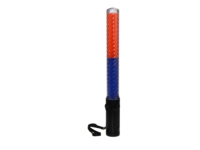 Bâton de signalisation LED étanche pour PC, 36 cm, alimenté par batterie, lumière LED, autonomie de 15 heures, clignotant ou constant pour la sécurité routière