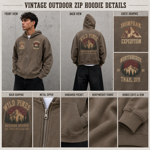 เสื้อฮู้ดดี้ผู้ชายแบบซิปสีน้ำตาลสำหรับกิจกรรมกลางแจ้ง คุณภาพสูง แบบยูนิเซ็กซ์ ไม่มีกระเป๋า ผ้าเรียบสีพื้น หนานุ่ม น้ำหนักมาก - Product Image 3