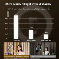 Promotion  Support Trépied Réglable 0.5M 1.1M 1.6M 2.1M et Anneau Lumineux LED Selfie 10" pour Live Streaming Tiktok Maquillage Vidéo