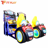 Simulateur de course vidéo d'arcade à monnayeur pour divertissement intérieur, avec cabinet métallique, multiples pistes et scènes, pour une conduite compétitive