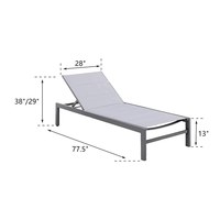 Chaise longue de jardin en aluminium de style moderne, excellente qualité, prix avantageux