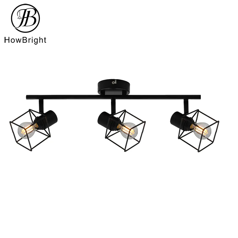 E14 베이스가있는 현대적인 디자인 장식 조명 거실 침실 복도에 대한 블랙 철 스포트라이트 피팅