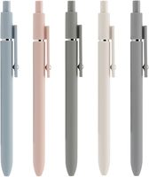 Stylos à gel rétractables de dessin animé mignon 0.5mm séchage rapide-fournitures scolaires à l'encre pastel pour les kits d'étude d'examens et cadeaux de retour à l'école