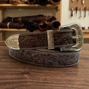 Ceintures pour hommes en cuir de vachette, artisanat fait main, boucle en acier inoxydable, imperméables, écologiques, vintage, robustes et légères - Product Image 1