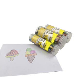 Lot de crayons de cire triangulaires personnalisés en gros, crayons lavables et sûrs avec logo - Product Image 6