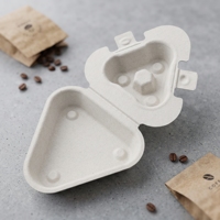 Boîte en pulpe moulée biodégradable pour capsules de café, emballage écologique en pulpe de papier